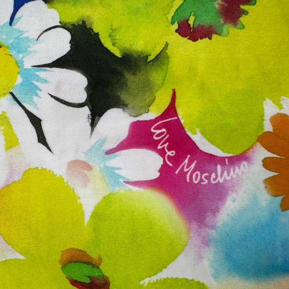 Love Moschino Floral Sheath Dress Bright Multicolor Print Office Cocktail Size 4 - Picture 16 of 16